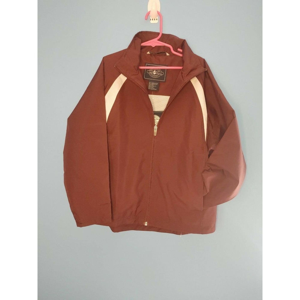 Charles River Apparel "The Boy's Teampro Jacket" Maroon & White Small 7/8